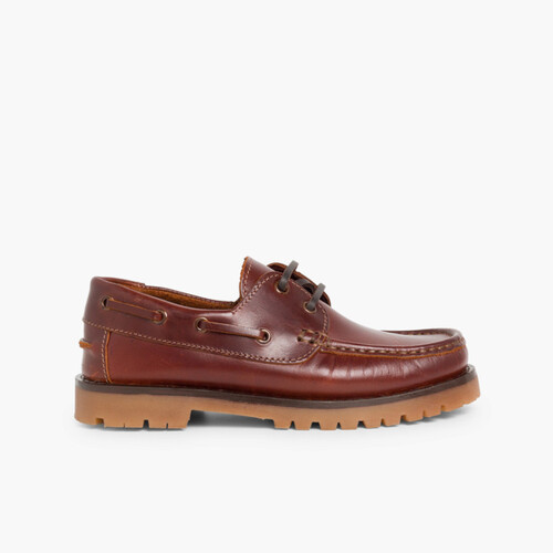 Náuticos Niño Cordones Marrón