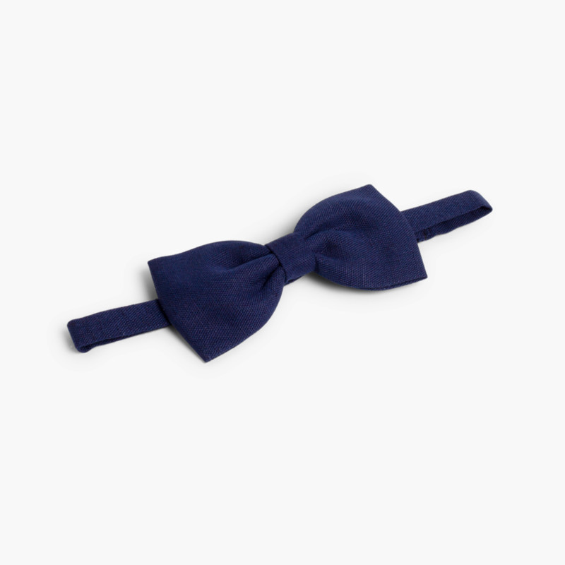 Pajarita Niño Lino  Azul Marino
