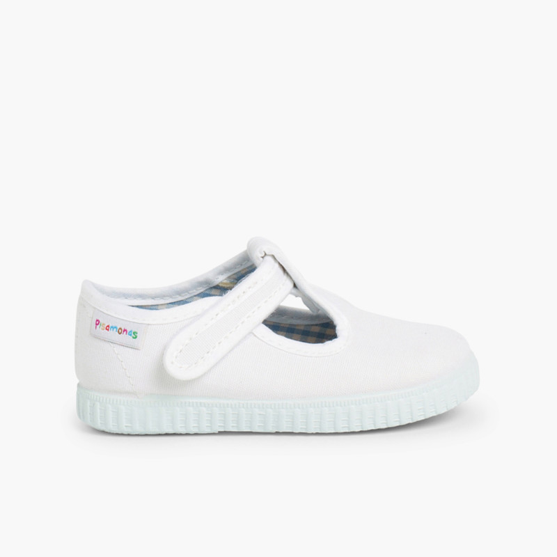 Pepitos Niños tira adherente    tipo zapatilla Blanco