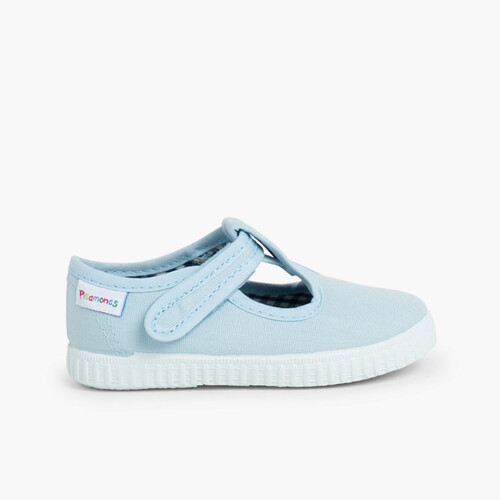 Pepitos Niños tira adherente    tipo zapatilla Celeste