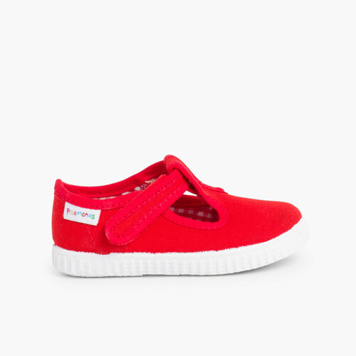 Pepitos Niños tira adherente    tipo zapatilla Rojo