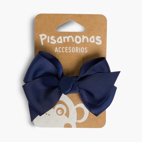 Pinza de Pelo Niñas Lazo Grande Azul Marino