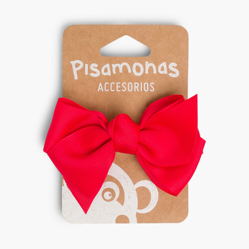 Pinza de Pelo Niñas Lazo Grande Rojo