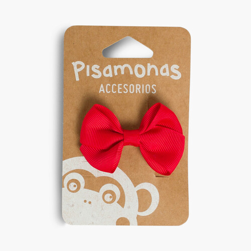 Pinza de Pelo Niñas Lazo Pequeño Rojo