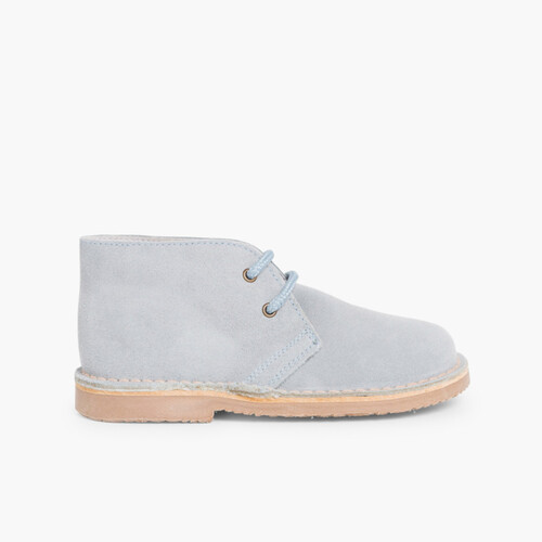 Pisacacas Niños Botas Safari Cordones Celeste