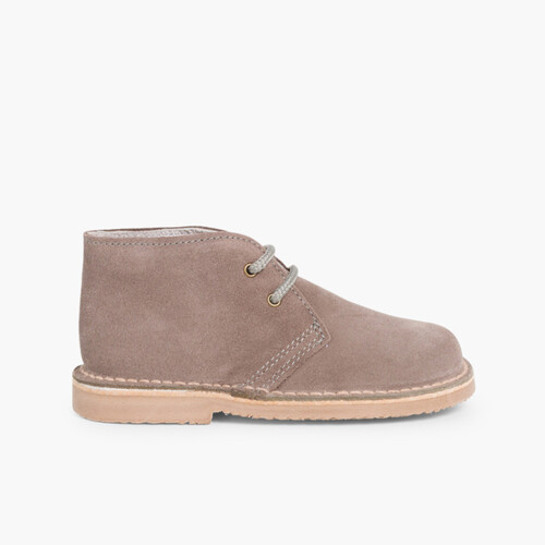 Pisacacas Niños Botas Safari Cordones Gris