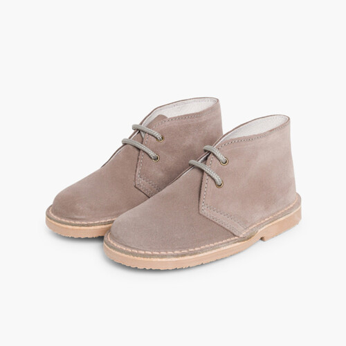 Pisacacas Niños Botas Safari Cordones Gris