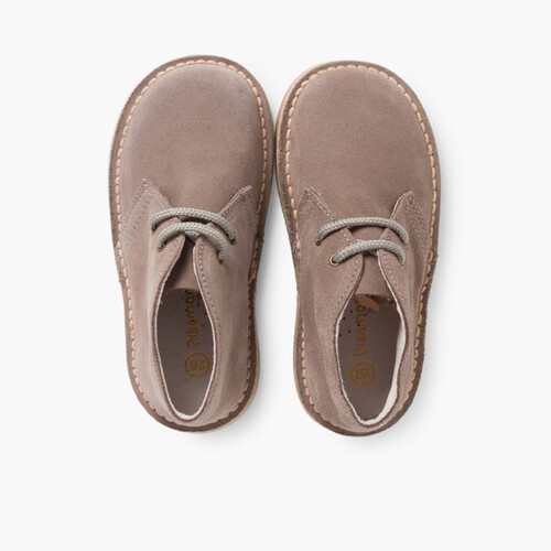 Pisacacas Niños Botas Safari Cordones Gris