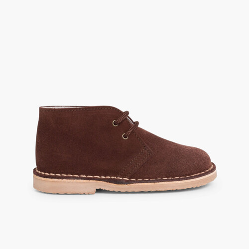 Pisacacas Niños Botas Safari Cordones Marrón