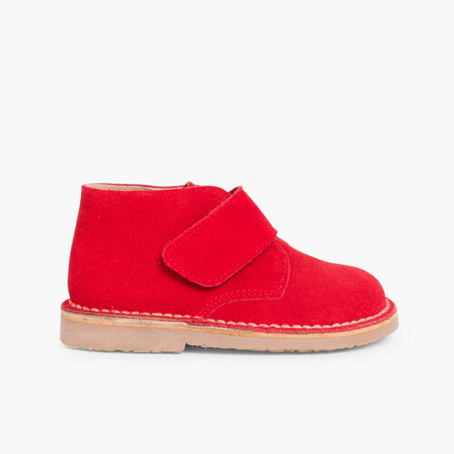Pisacacas Niños Botas Safari tira adherente    Rojo
