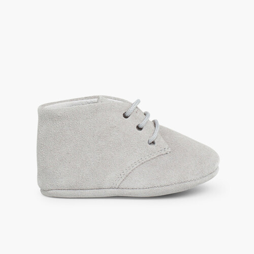 Pisacacas para Bebes Botas Safari Cordones Gris