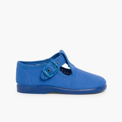 Sandalias Pepitos de Lona para Niños Azul Francia