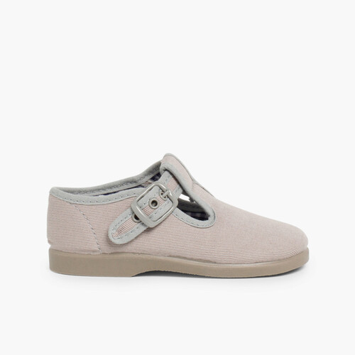 Sandalias Pepitos de Lona para Niños Gris