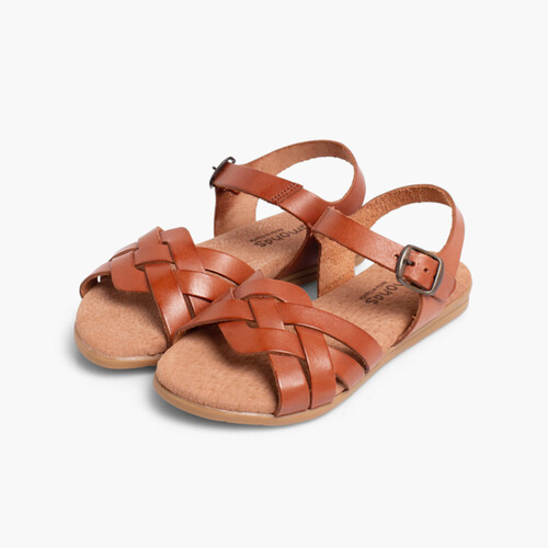 Sandalias Niña y Mujer con Plantilla de Gel Cuero
