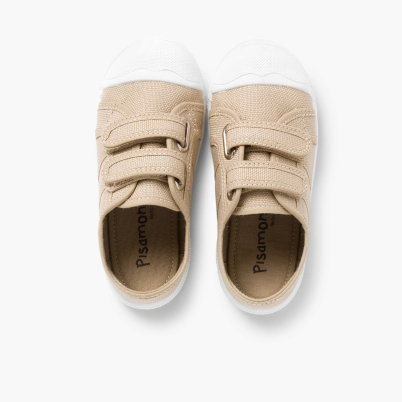 Zapatillas Niños Lona Tiras adherentes    Arena