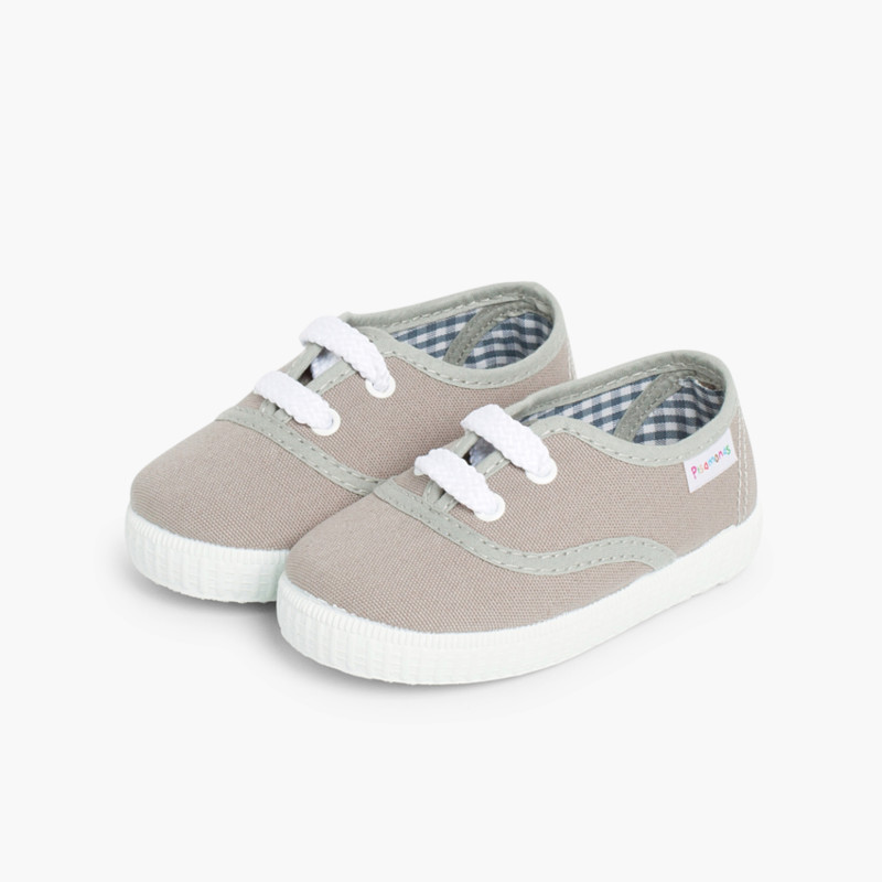 Baskets Enfant avec Lacets Gris