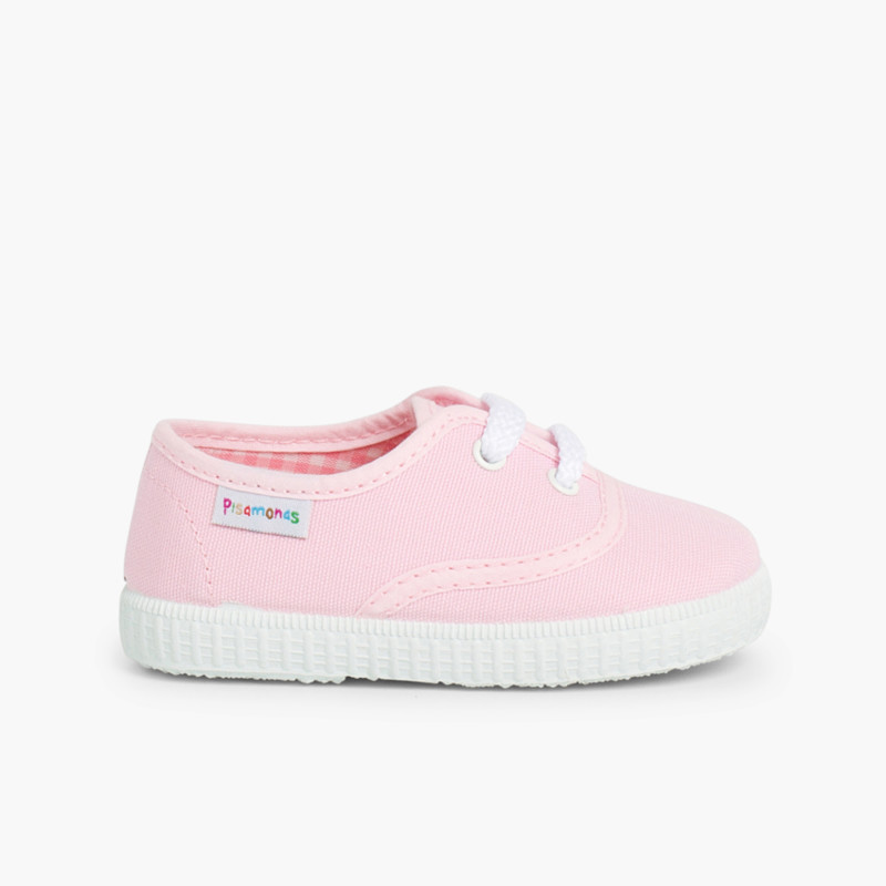 Baskets Enfant avec Lacets Rose