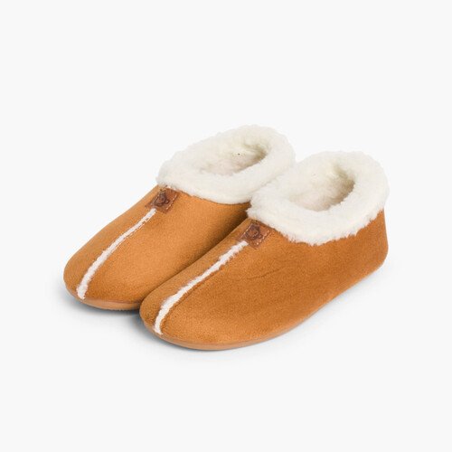 Zapatillas Casa Bamara forro tipo Borrego Camel