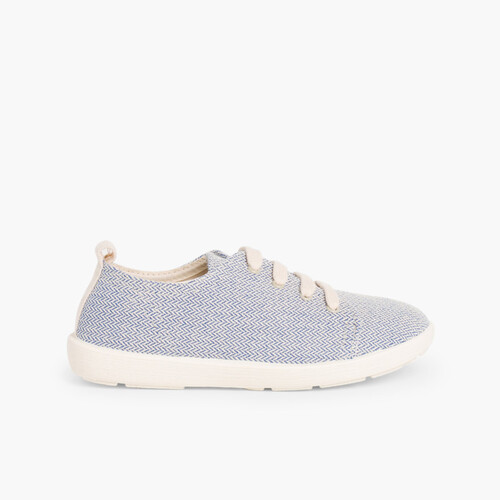 Zapatillas Casual Lona de Espiga Azul Marino