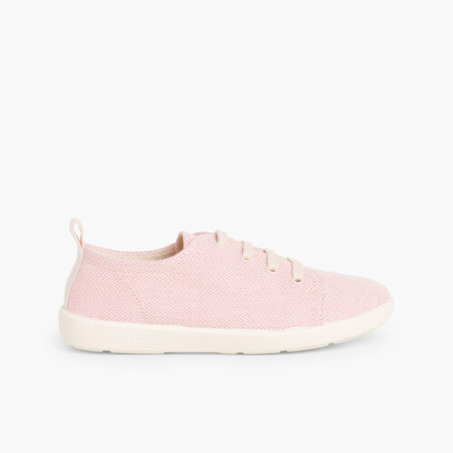 Zapatillas Casual Lona de Espiga Rosa
