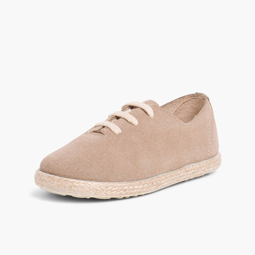 Zapatillas Cordones Serraje y Yute Niños Arena