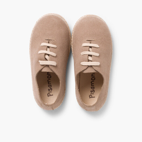 Zapatillas Cordones Serraje y Yute Niños Arena