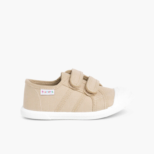 Zapatillas Niños Lona Tiras adherentes    Arena