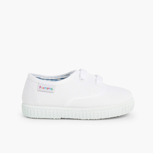 Zapatillas Niños de Cordones Blanco