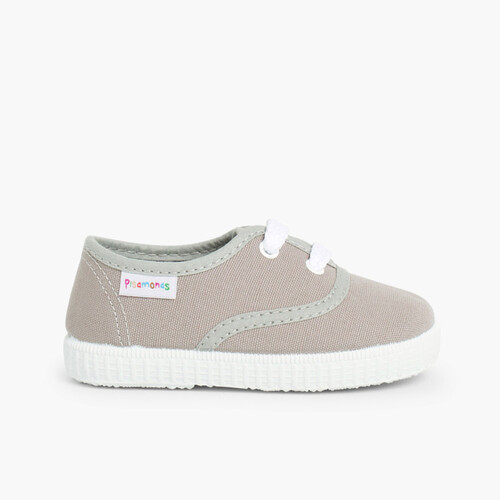 Zapatillas Niños de Cordones Gris