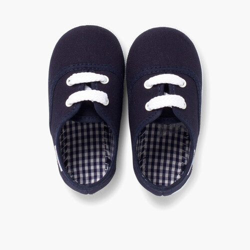 Zapatillas Niños de Cordones Azul Marino