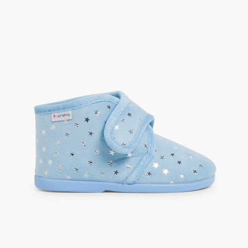 Zapatillas de Estar por Casa Bota Estrellitas Celeste