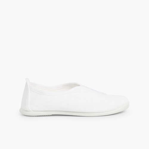 Zapatillas Tela Gimnasia Blanco