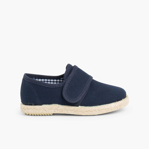 Zapato Blucher cinta adhesiva  Suela Alpargata Azul Marino