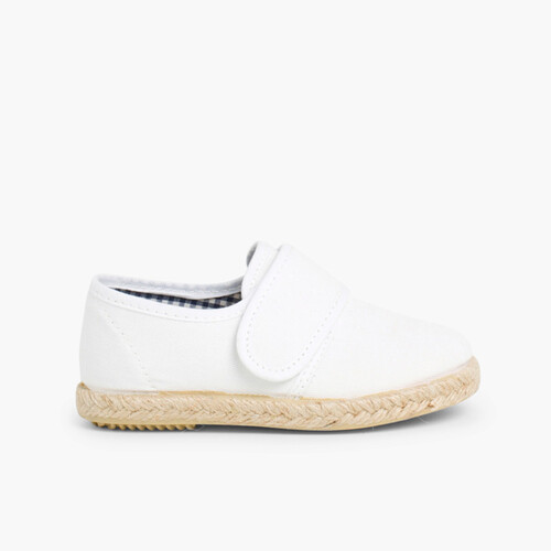 Zapato Blucher cinta adhesiva  Suela Alpargata Blanco