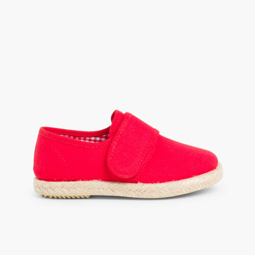 Zapato Blucher cinta adhesiva  Suela Alpargata Rojo