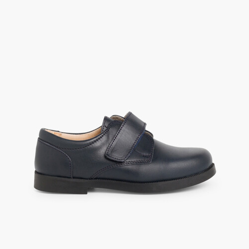 Zapatos Colegiales Escolares Niño tira adherente    Azul Marino
