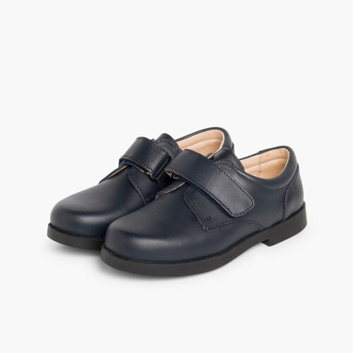 Zapatos Colegiales Escolares Niño tira adherente    Azul Marino