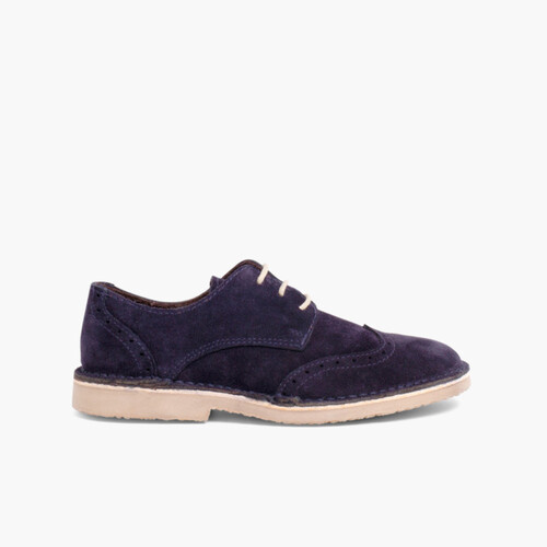 Zapato blucher picado Azul Marino