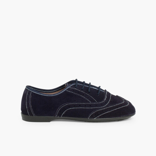 Zapatos Blucher Niña Azul Marino