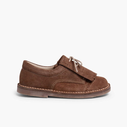 Zapatos Blucher Niños Flecos Marrón