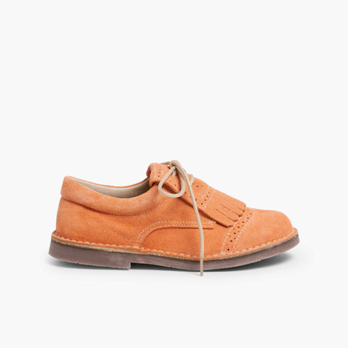 Zapatos Blucher Niños Flecos Salmón
