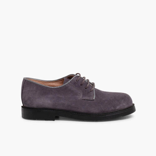 Zapatos blucher de serraje Antracita