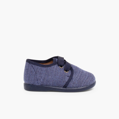 Zapatos de Tela Tipo Blucher Niño Azul