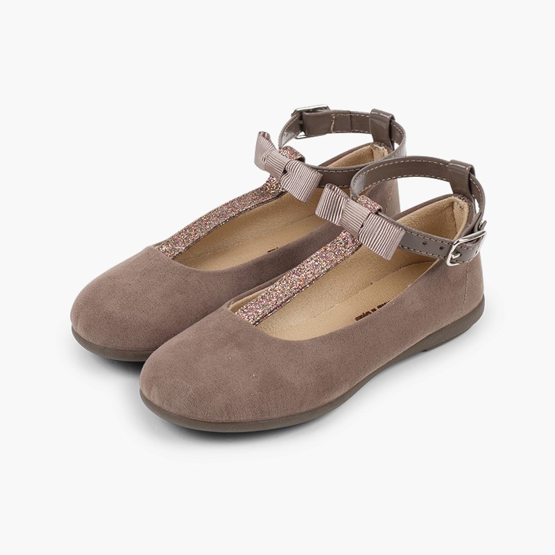 Bailarinas pulsera con tira de purpurina Topo
