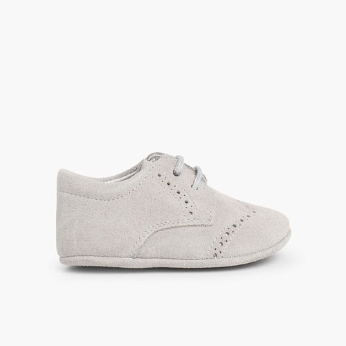 Badanas Bebé de Serraje tipo Blucher Gris