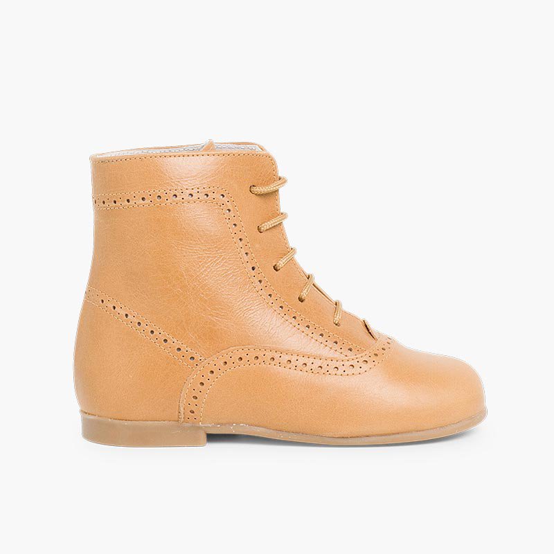 Botas Pascualas para Niñas Piel Camel