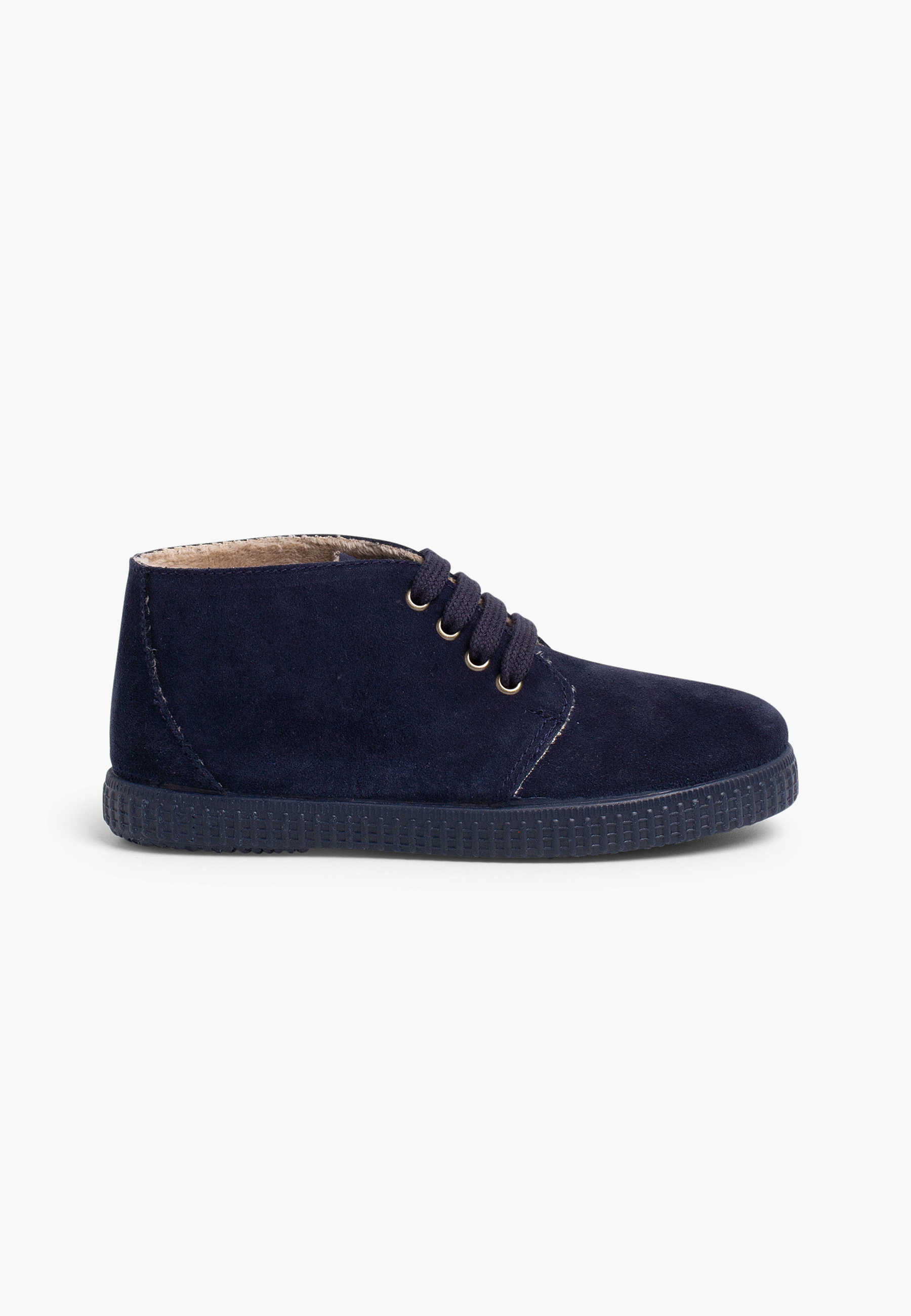 Botas de Pelo Interior con Cordones Azul Marino
