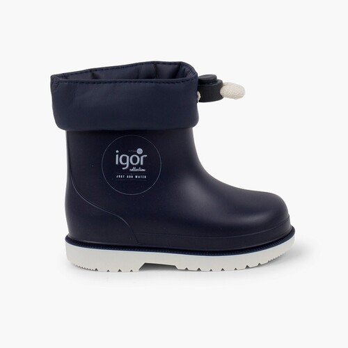 Botas agua caña baja ajustables niños pequeños  Azul Marino