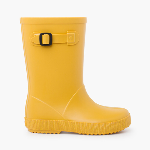 Botas agua hebilla colores pastel Amarillo