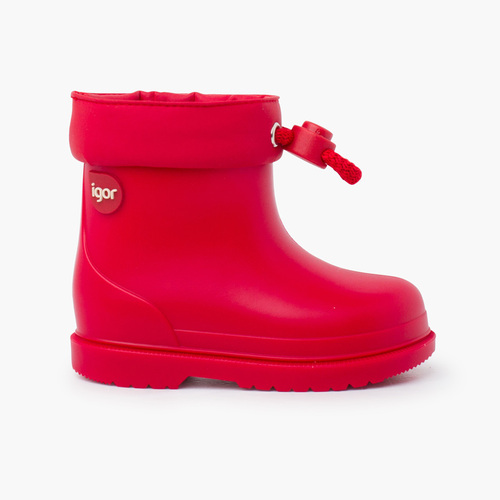 Botas agua niños pequeños colores pastel Rojo